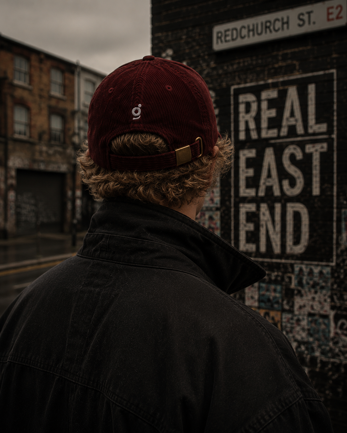 Vintage Corduroy Cap — Embroidered 'ALRIGHT?' Dad Hat