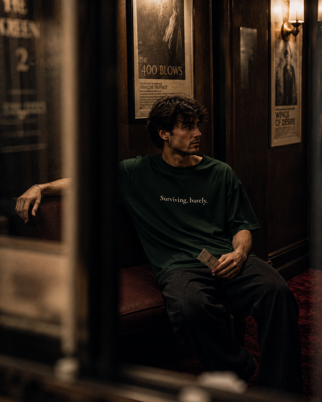 Surviving, barely. | Minimal graphic tee